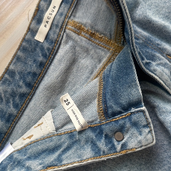 PacSun High Rise Festival Denim Shorts Size 25 - Picture 6 of 8